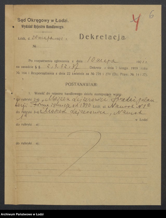 Obraz 8 z jednostki "Moszek Lajzerowicz- sprzedaż galanterji"