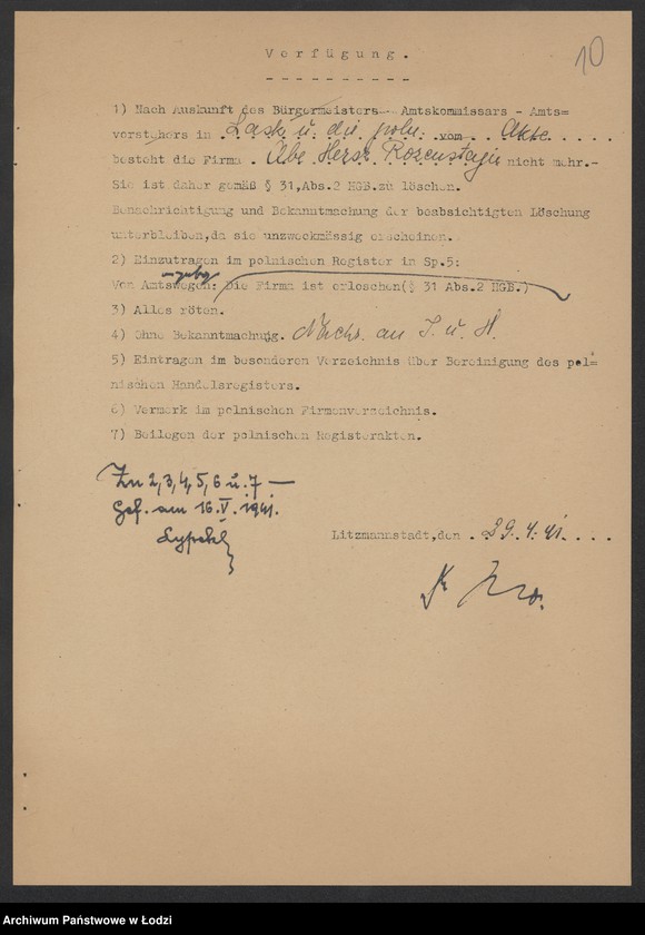 Obraz 12 z jednostki "Abe Hersz Rozensztajn- sprzedaż art. spożywczych i kolonialnych"