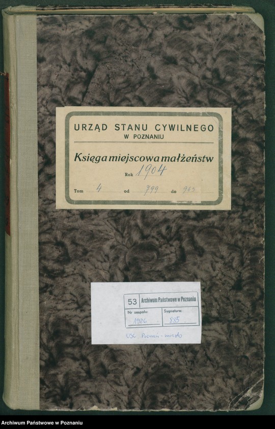 Obraz 2 z jednostki "Księga miejscowa małżeństw tom IV"