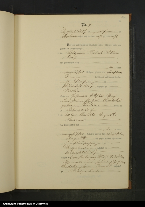 image.from.unit.number "Heiraths-Neben-Register Nr 1 - 15"