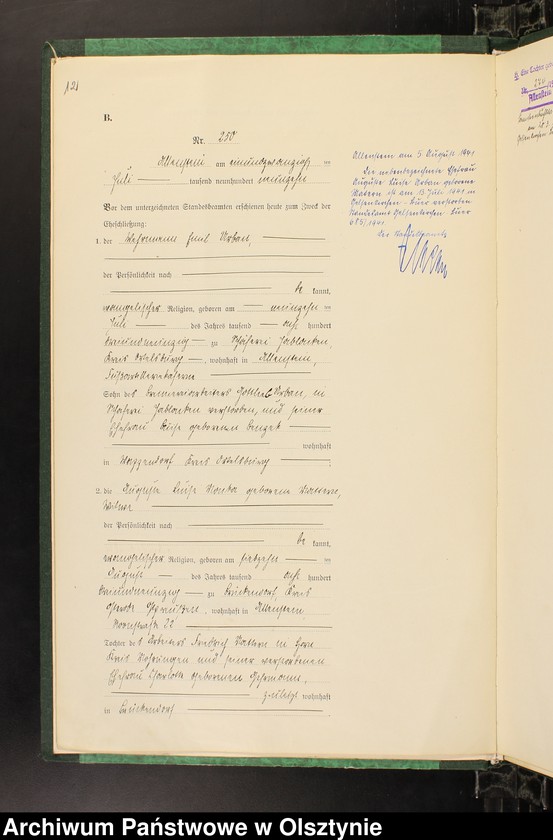 image.from.unit.number "Heirats-Haupt-Register Tom II, Nr 243-345"