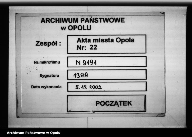 Obraz 1 z jednostki "Acta von der Schützen Gilde zu Oppeln... Deren Uniformirung und Prämien-Zalung für den Schützen König betreffend Vol. No. 6 de anno 1802"