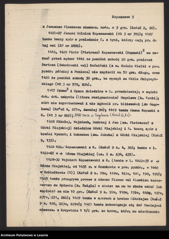Obraz 4 z jednostki "Dzieje Kopaszewa, maszynopis"