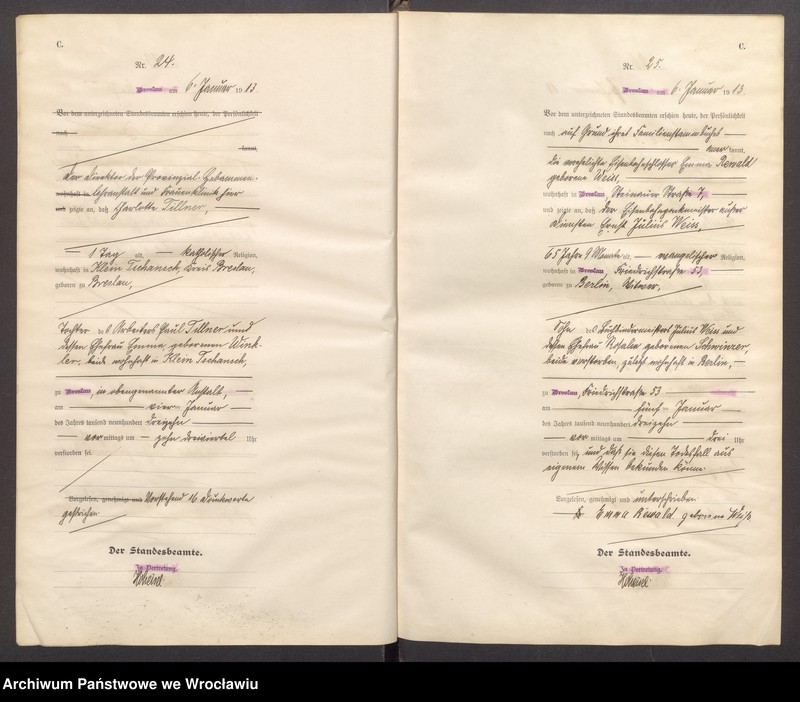 image.from.unit.number "Sterbe-Haupt-Register Breslau IV 1913 Band 1"