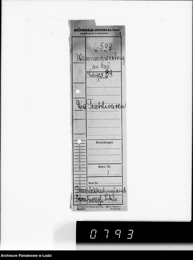 Obraz 5 z jednostki "Heeresbekleidungsamt Posen Warenverwertung an den Juden Ältesten. Textilwaren"