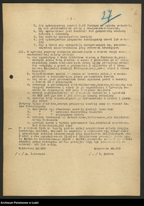 Obraz 7 z jednostki "Instrukcje KC, referaty [wygłoszone na naradach], rezolucje i tezy"