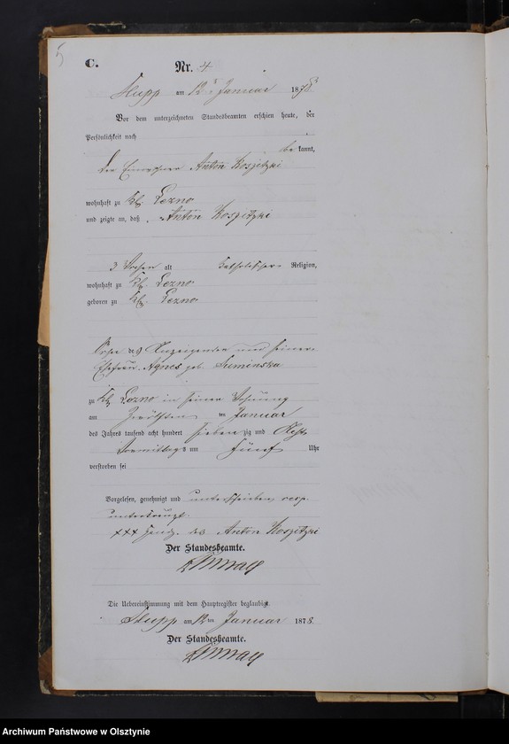 image.from.unit.number "Sterbe-Neben-Register Nr 1 - 73"