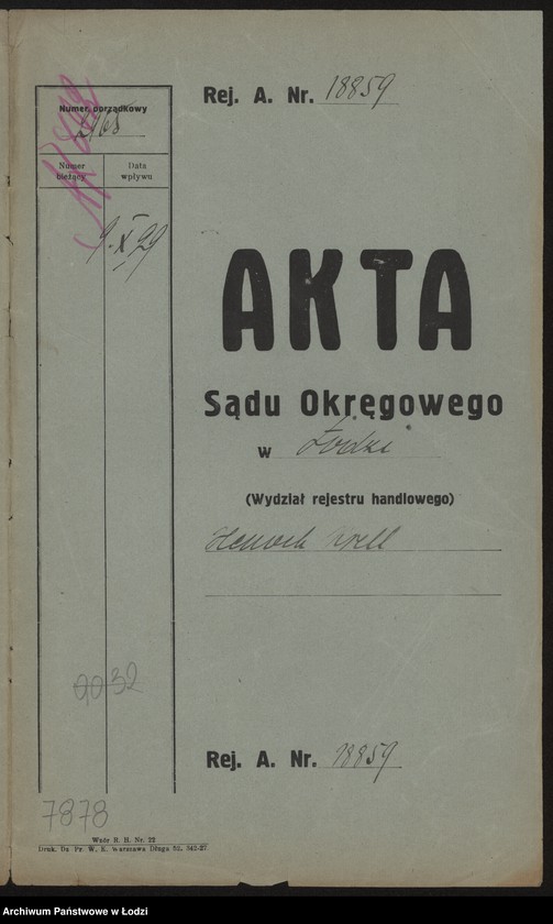 Obraz 2 z jednostki "Henoch Krell – sprzedaż żelaza"