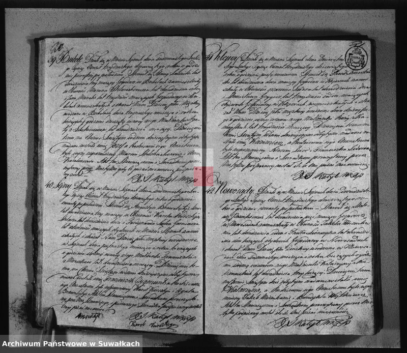 image.from.unit.number "Księga duplikat urodzeń, małżeństw i zejść parafii seyneńskiey 1839"