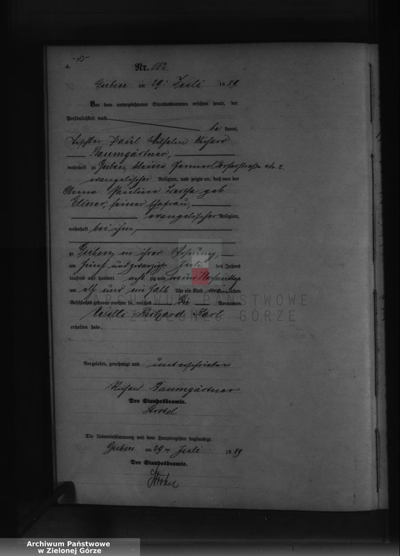 image.from.unit.number "Geburts-Neben-Register, Band II von No 543 bis No 998"