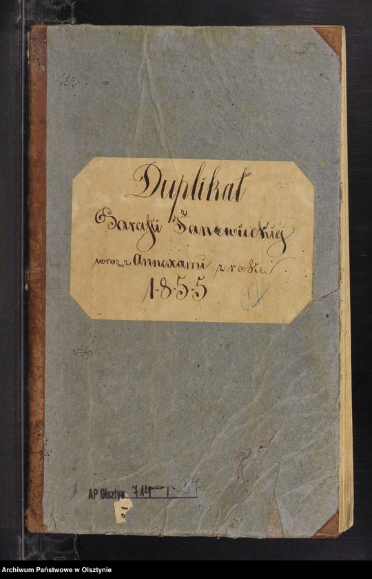image.from.unit.number "Duplikat z Parafii Janowieckiej wraz z Annexami z roku 1855"