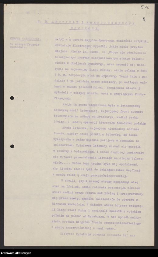 image.from.unit.number "Raporty z prasy polskiej w spr. Kresów Polskich dwutygodniowe. T. I"