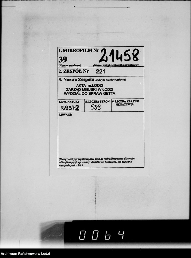 Obraz 2 z jednostki "Akten betr.Correspondenz mit dem Ältesten der Juden.Vom Schreiben Nr.1-1000"