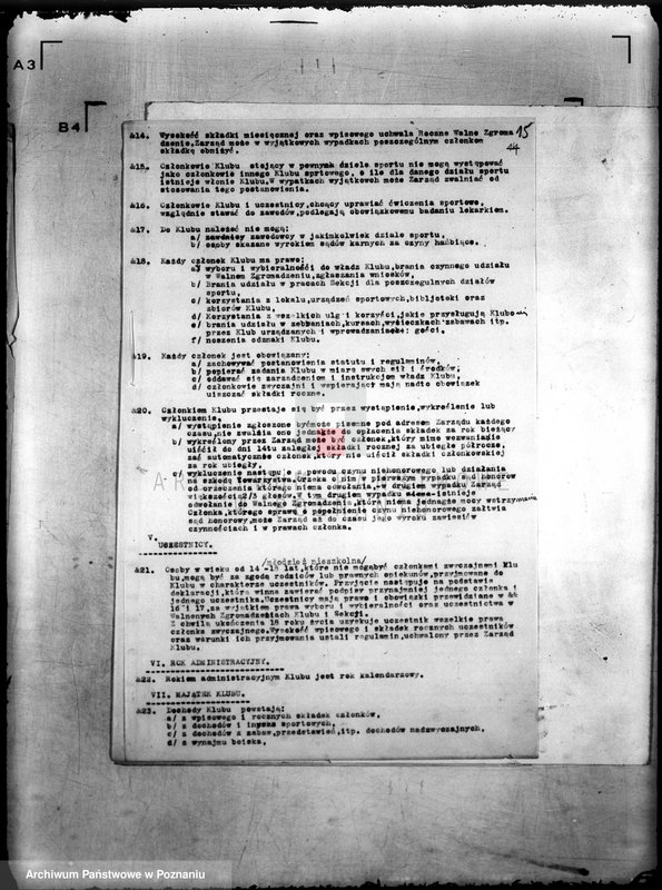 Obraz 20 z jednostki "/Klub Sportowy,,Czarni" w Poznaniu/"