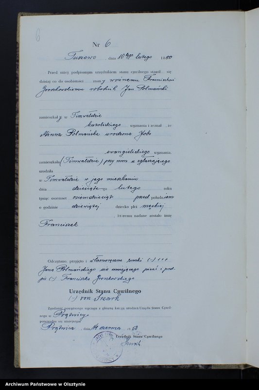 image.from.unit.number "Ksiega urodzeń Nr 1 - 50,1 - 43,1 - 54,1 - 49 /brak 1884,i 1 - 51 /przepisana w języku polskim z oryginału niemieckiego w dniach 10.06.- 24.06.1950/"