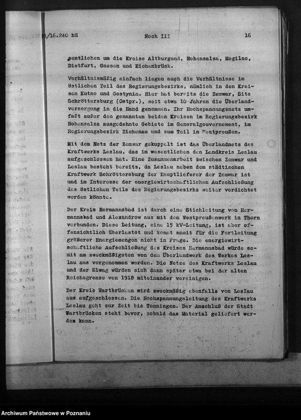 Obraz 20 z jednostki "Rehmengutachten über die Energieversorgung im Regierungsbezirk Hohensalza - Inowrocław"