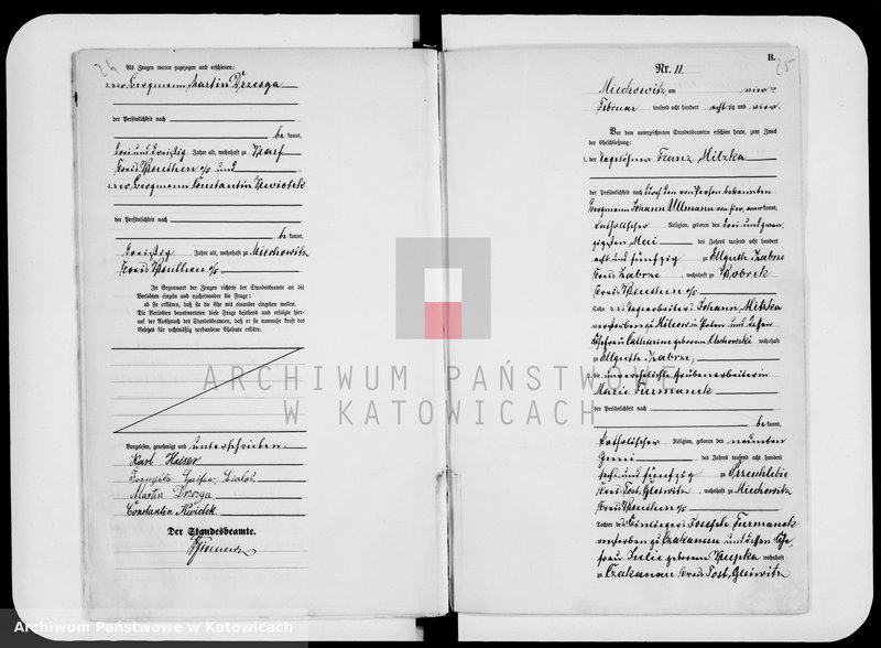 image.from.unit.number "Księga małżeństw za rok 1884 [nr 1 - 97]"