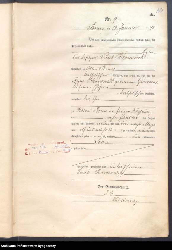 image.from.unit.number "Akta urodzeń - pierwopis nr 1-274"