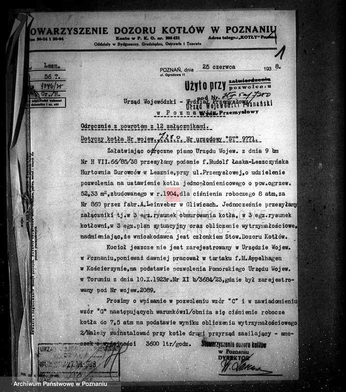 Obraz 6 z jednostki "Leszczyńska Hurtownia Surowców w Lesznie nr woj. kotła 7280"