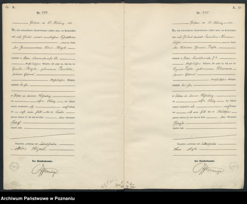 Obraz 11 z jednostki "Księga miejscowa urodzeń tom II [Rejestr główny urodzeń]"