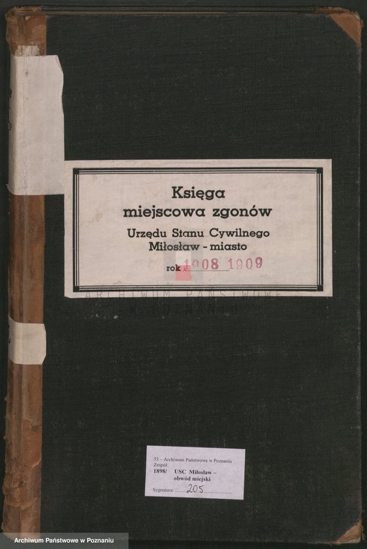 Obraz 2 z jednostki "Księga miejscowa zgonów [Rejestr główny zgonów]"