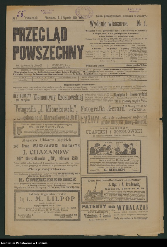 Obraz z jednostki ",,Przegląd Powszechny", nr 1, 1906"