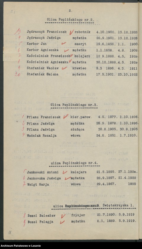 Obraz 5 z jednostki "[Obwód VII - głosuje w Katolickiej Powszechnej Szkole Żeńskiej /listy wyborców/]"