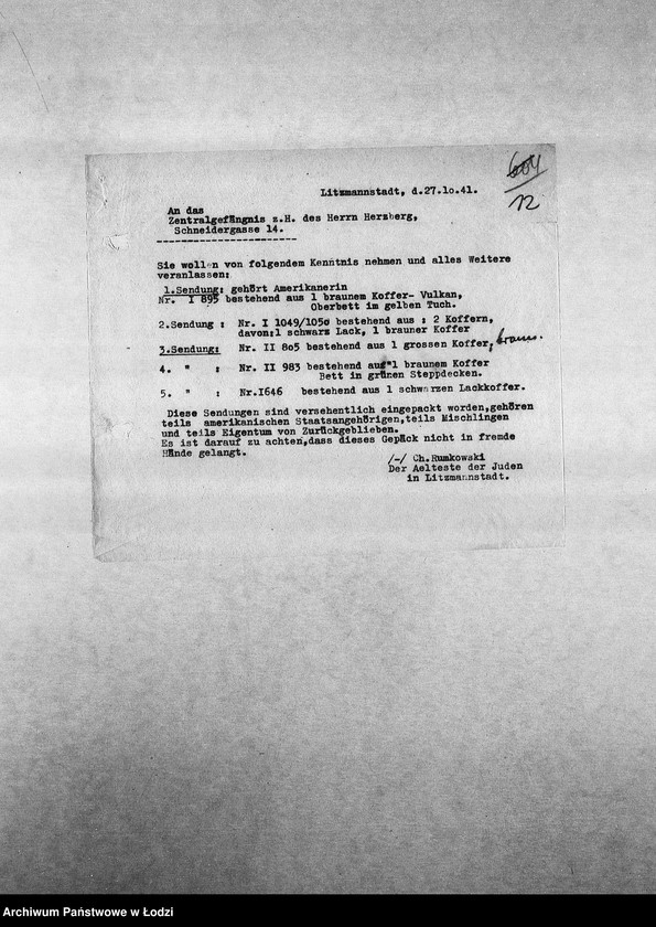 Obraz 15 z jednostki "[Korespondencja PSŻ z Centralnym Więzieniem]"