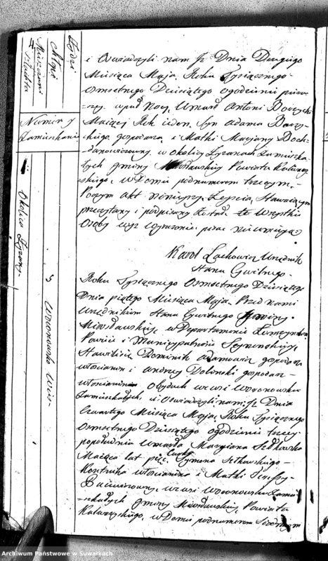 Obraz 9 z jednostki "Akta Umarłych Gminy Mirosławskiey od 1 Maja 1810 Ru"