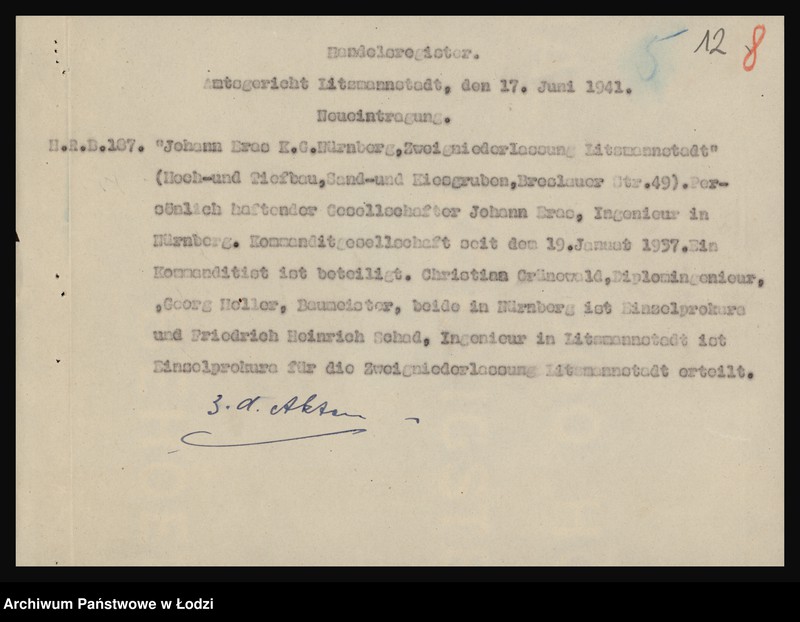 Obraz 14 z jednostki "Johann Eras K. G"