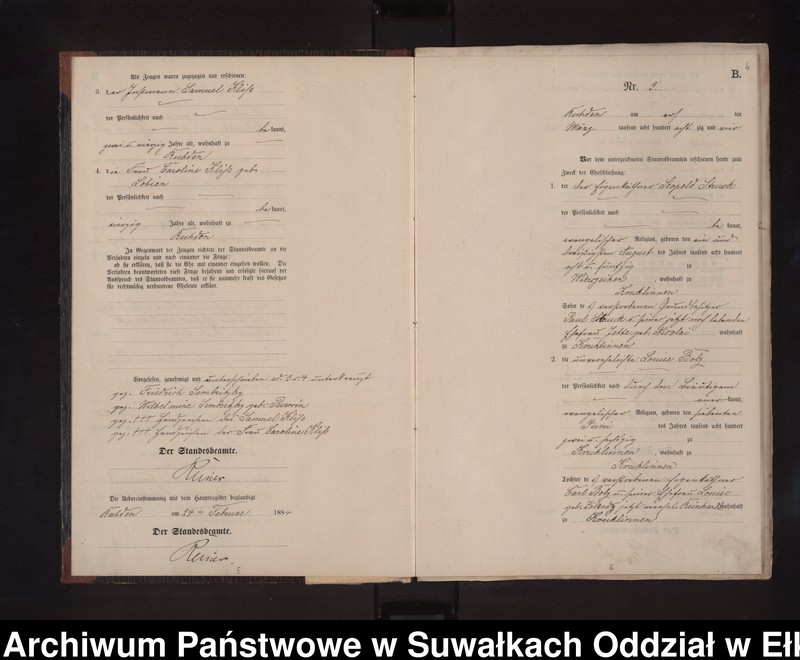 image.from.unit.number "Heiraths-Neben-Register des Preussischen Standes-Amtes Stasswinnen Kreis Loetzen"