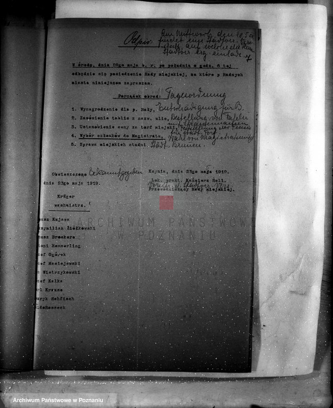 Obraz 11 z jednostki "Członkowie magistratu miasta Kcyni"