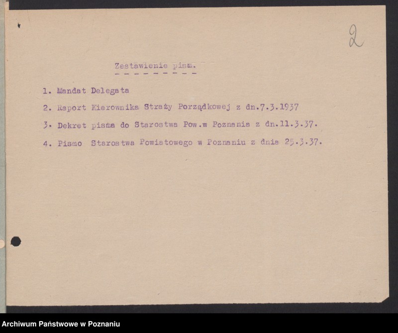 Obraz 4 z jednostki "Sprawy Sądu Honorowego Związku Weteranów Powstań Narodowych Rzeczypospolitej Polski i Związku Powstańców Wielkopolskich."