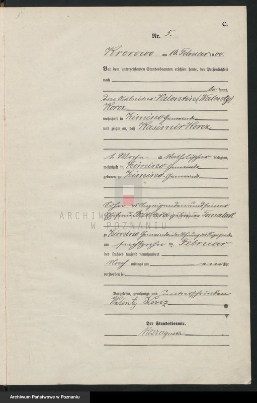 Obraz 8 z jednostki "Sterbe-Haupt-Register"