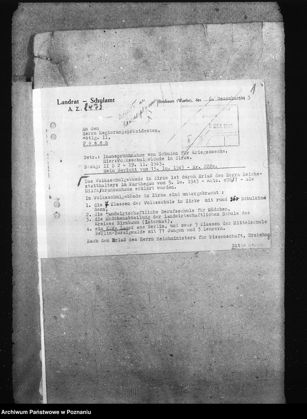 Obraz 5 z jednostki "Przeznaczenie szkół na cele wojenne"