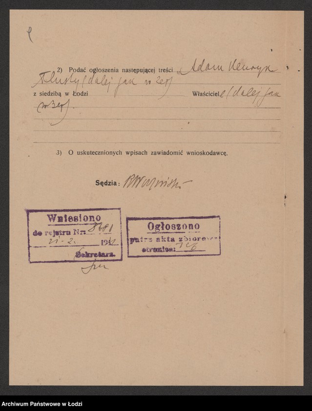 Obraz 11 z jednostki "Adam Henryk Tłusty - Przedsiębiorstwo Agenturowo-Handlowe"