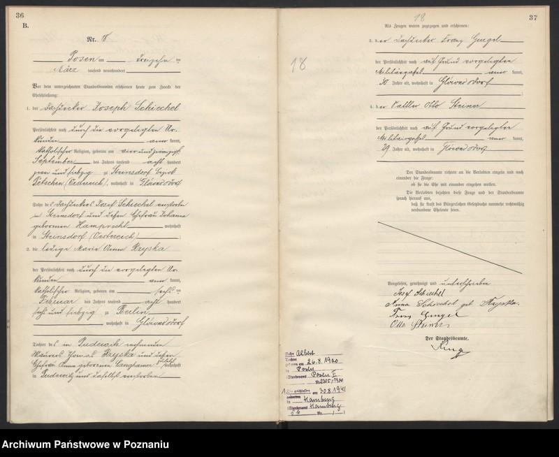 Obraz 20 z jednostki "Księga miejscowa małżeństw"