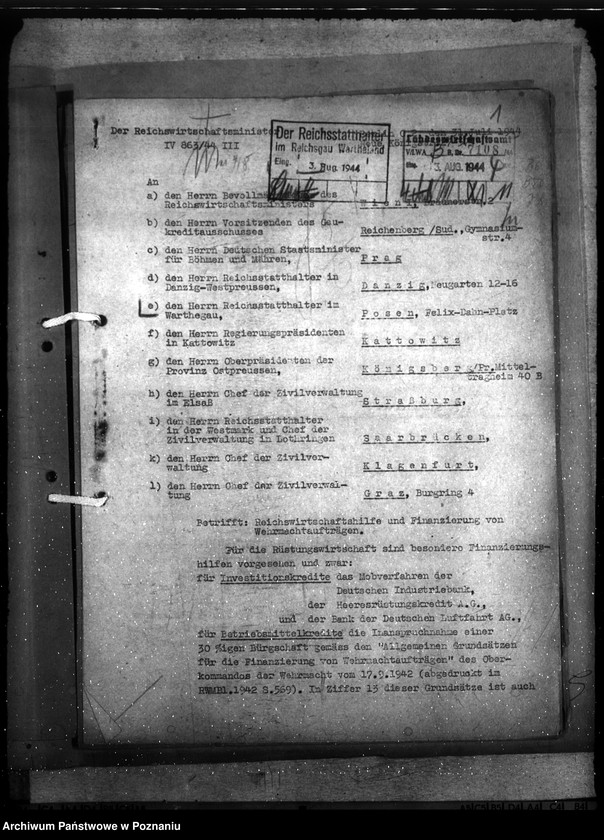 Obraz 5 z jednostki "Reichswirtschaftshilfe und Finanzierung von Wehrmachtsanträgen"