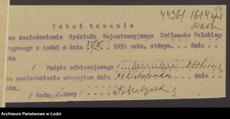 Obraz 15 z jednostki "Chaim Icko Stillerman, Zachariasz Herman- kupno i sprzedaż manufaktury"