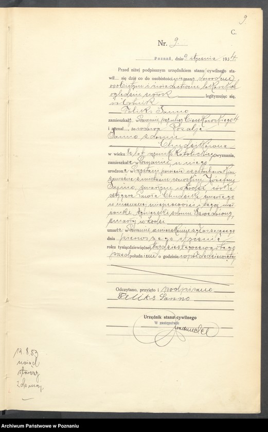 Obraz 11 z jednostki "Księga miejscowa zgonów tom I [Rejestr główny zgonów]"