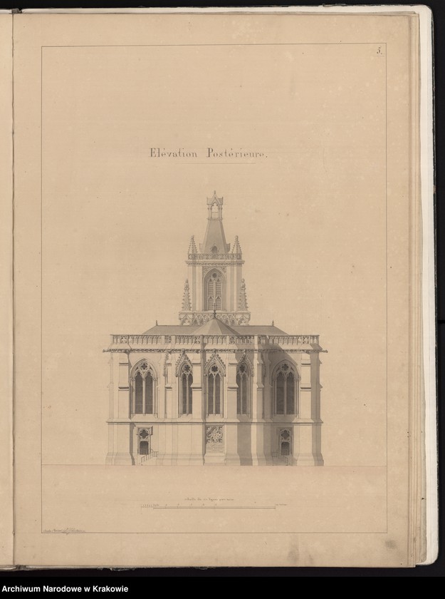 image.from.unit.number "Project d`un eglise dans le style gothique ordonne par monsieur le comte Arthur Potoski."
