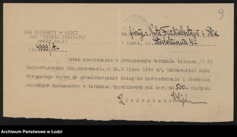 Obraz 12 z jednostki "Firma „Finkelsztein i S-ka – handel wodą sodową i owocami"