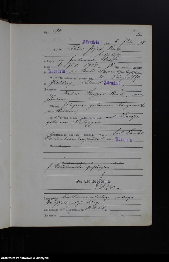 image.from.unit.number "Sterbe-Haupt-Register Tom II, Nr 382-739"