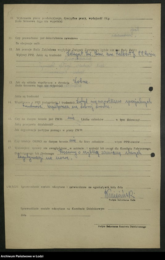 Obraz 16 z jednostki "Sprawozdania Referatu Sprawozdawczego dotyczące Plenum KC (lipiec, sierpień), wzrostu szeregów partyjnych"