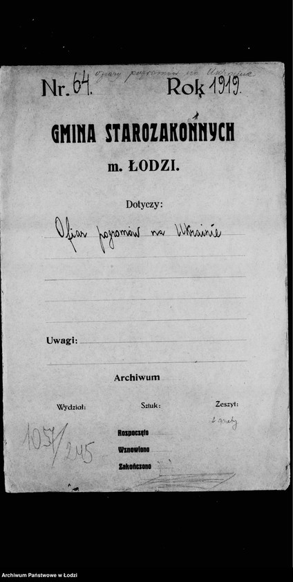 Obraz 4 z jednostki "Akta dotyczące pogromów na Ukrainie"