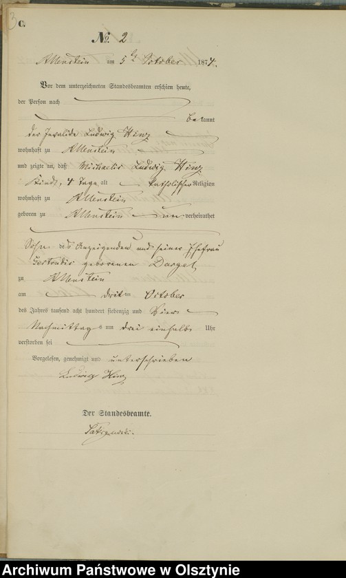 image.from.unit.number "Haupt-Sterbe-Register Nr 1 - 45"