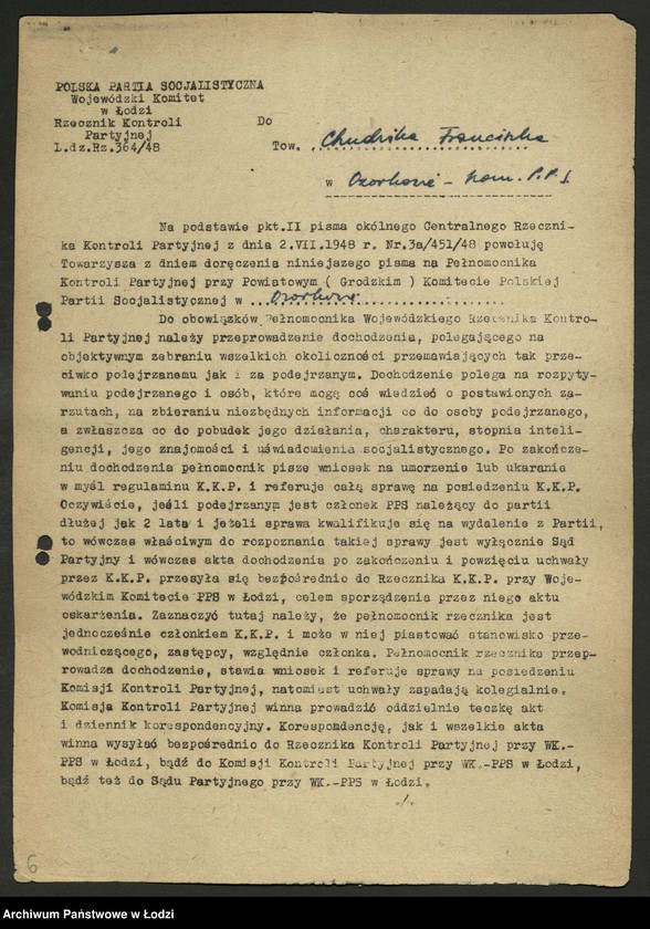 Obraz 5 z jednostki "Regulaminy Rzecznika oraz Komisji Kontroli Partyjnej i Sądu Partyjnego"