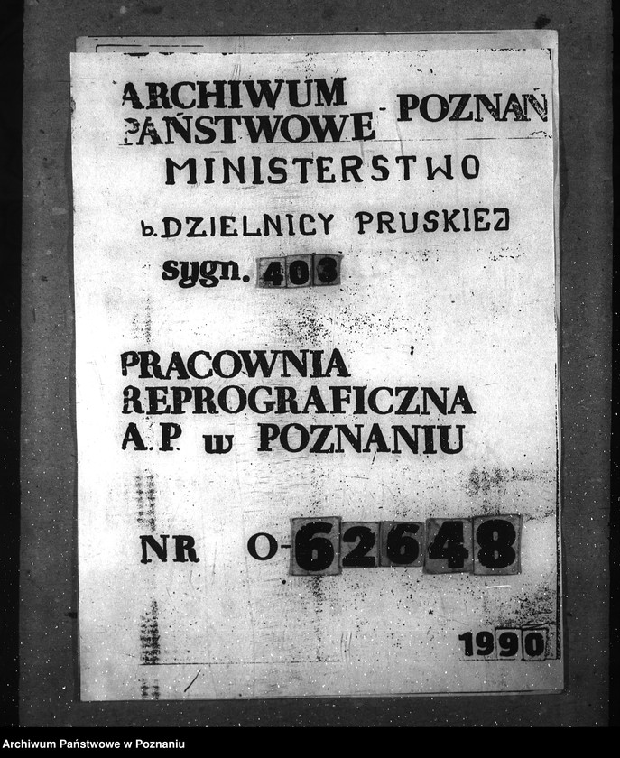 Obraz 1 z jednostki "Sprawy osobowe sprawozdania miesięczne Państw. Nauk. Inst. Rolniczego w Bydgoszczy"