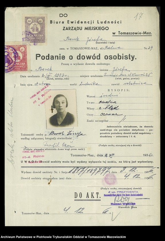 image.from.unit.number "Dowodów osobistych od nr 1801 do 2050. Tom X"