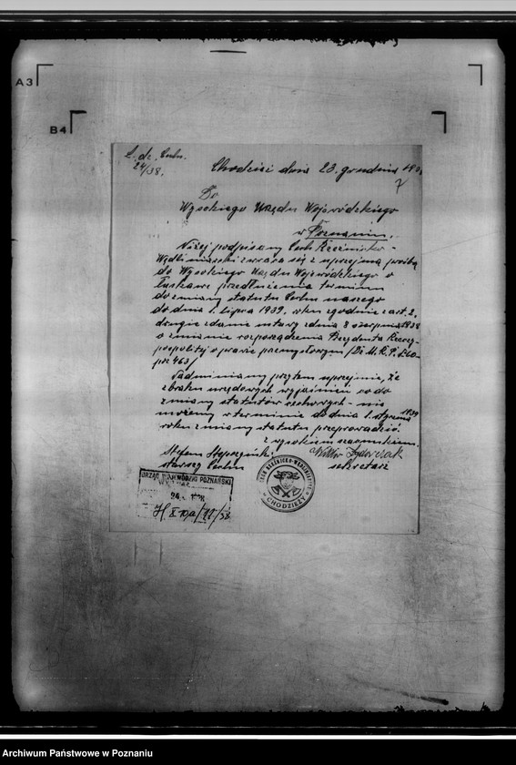 Obraz 11 z jednostki "/Cech rzeźnicko-wędliniarski w Gniewnie/ korespondencja w sprawie zmiany statutu"